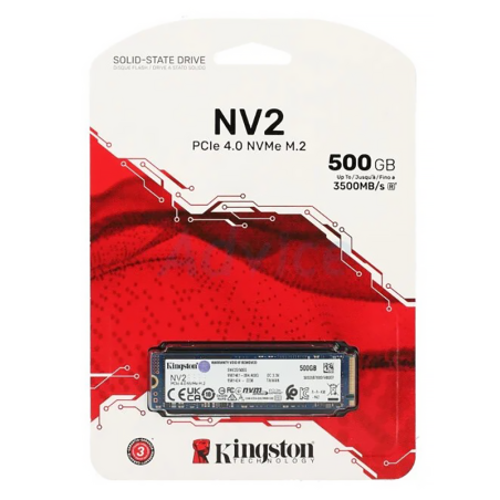 Kingston NV2 SNV2S/500G 500GB 3500/2100MB/s PCIe Gen 4x4 NVMe M.2 SSD Disk