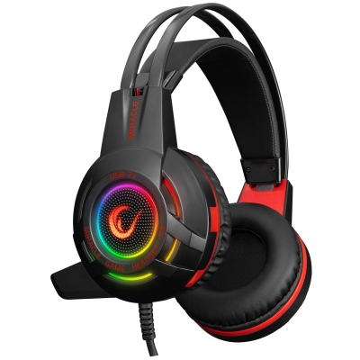 RAMPAGE MIRACLE-X4 SIYAH RGB LED 7.1 SURROUND SOUND SYSTEM MIKROFONLU OYUNCU KULAKLIĞI